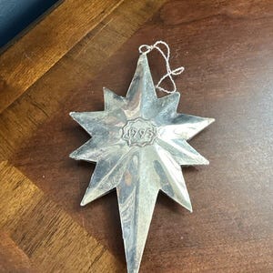 International Silver Plate 1995 Christmas Star Ornaments 5.75X3.75