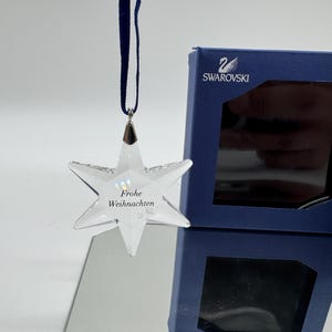 Swarovski Crystal Christmas Star ornament. Frohe Weihnachten crystal star ornament - edition Swarovski crystal - Christmas ornament