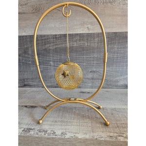 Vtg Mesh Ornaments House of Lloyd Christmas Around World Gold Tone Stars 261a